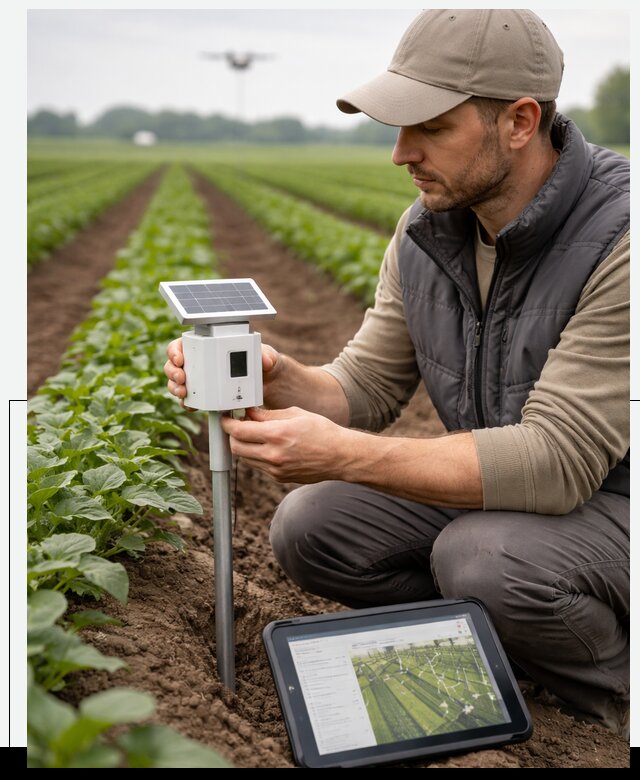 IoT мониторинг сельскохозяйственных полей и контроля в Кореновске