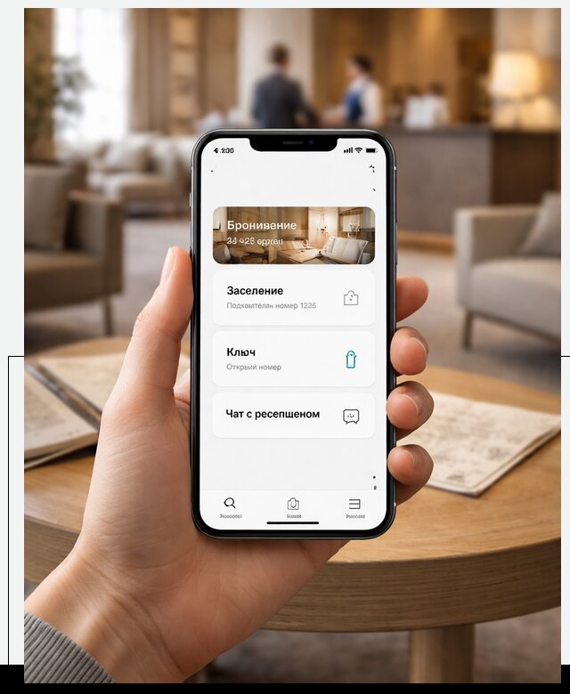 Мобильное приложение для гостей отеля в Кореновске, управление сервисом